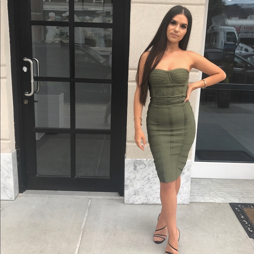 Strapless bandage dress